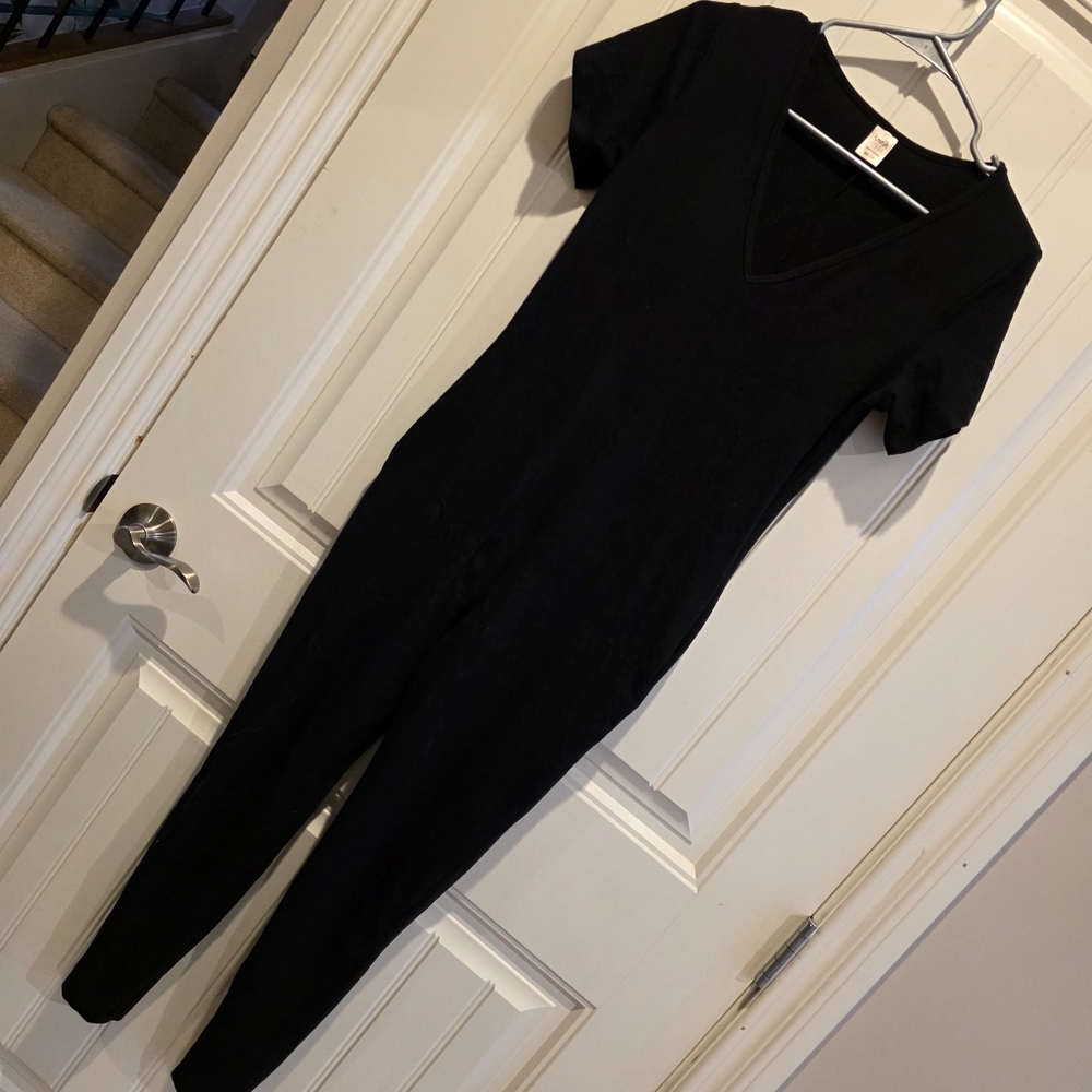 Smash + Tess Black V-Neck Sunday Romper